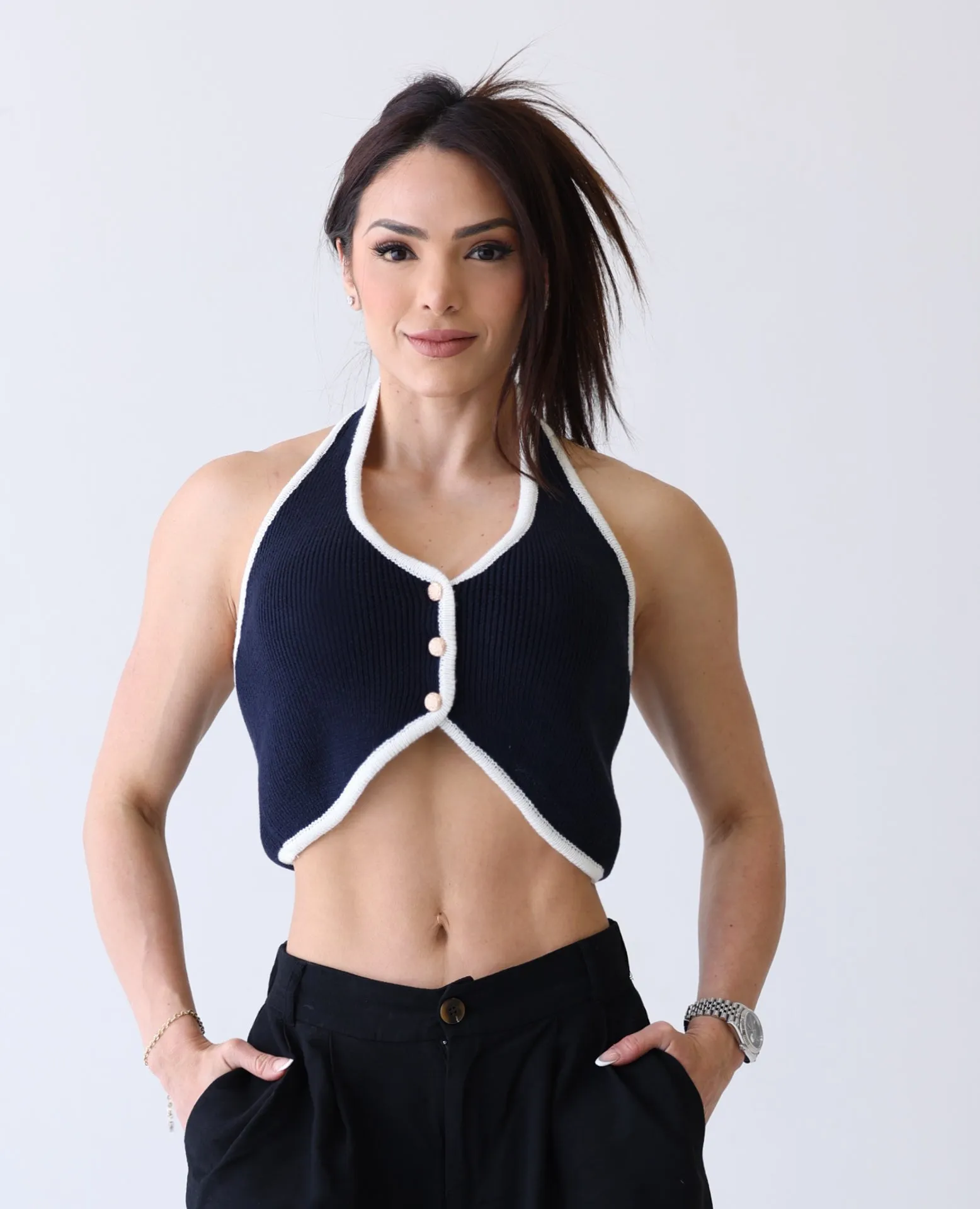 Halter Sweater vest NAVY