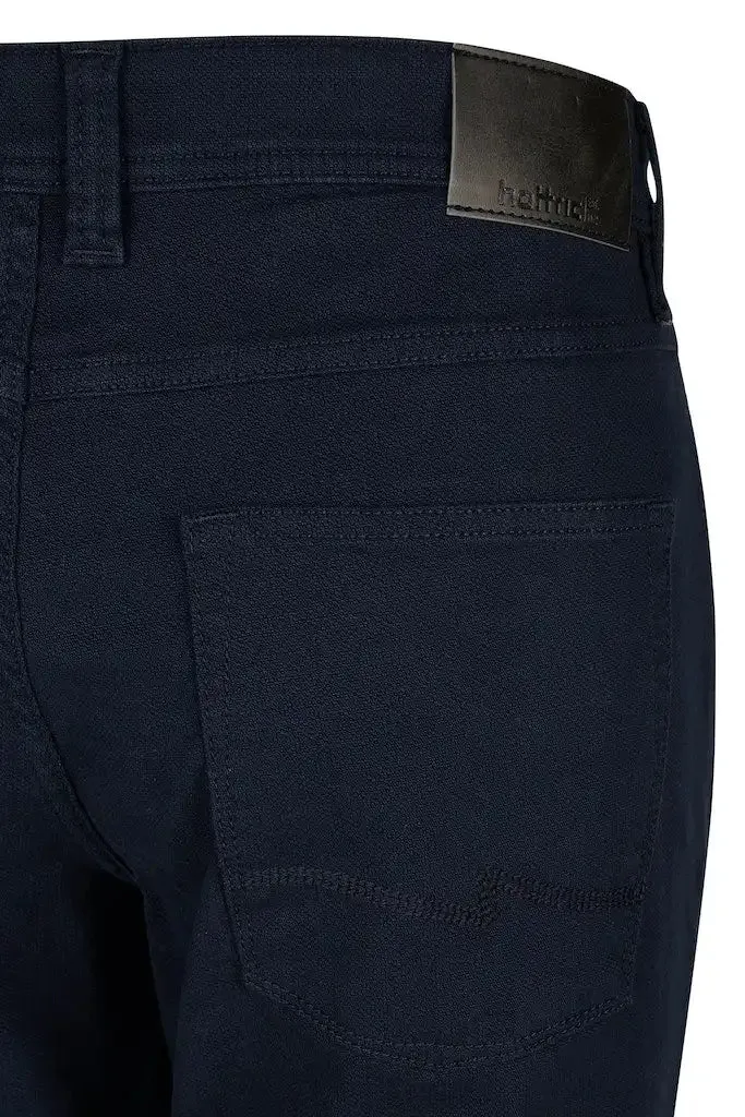 Hattric Men's Trousers Harris Stretch 688455 Cosy Structure Navy