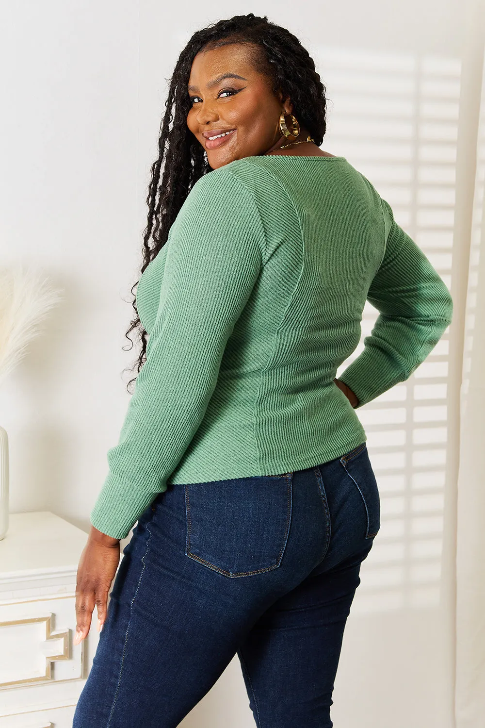 Hazel Blues® |  Basic Bae Scoop Neck Long Sleeve Top