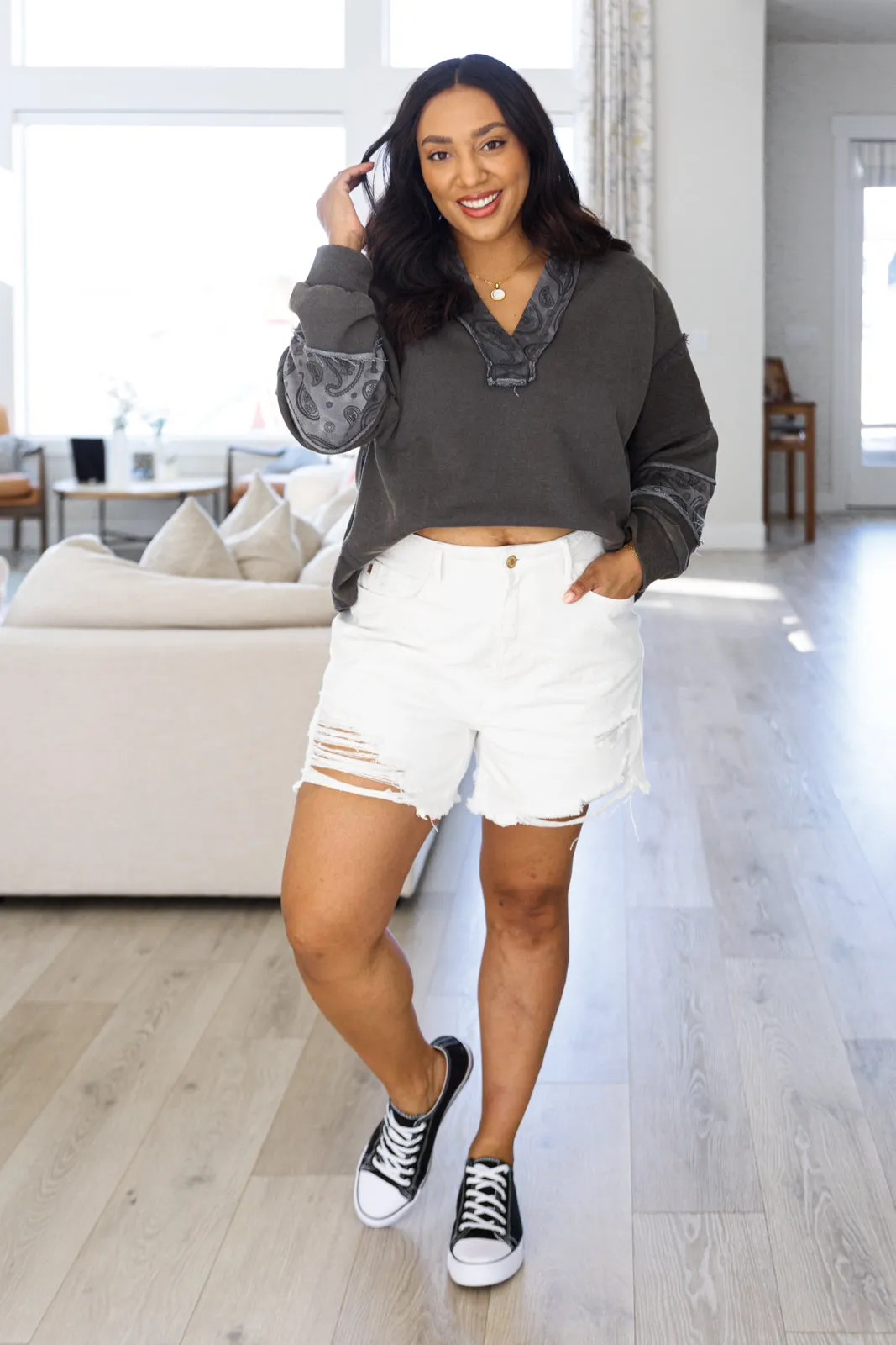Hazel Blues® |  Moonstone Mineral Wash Pullover