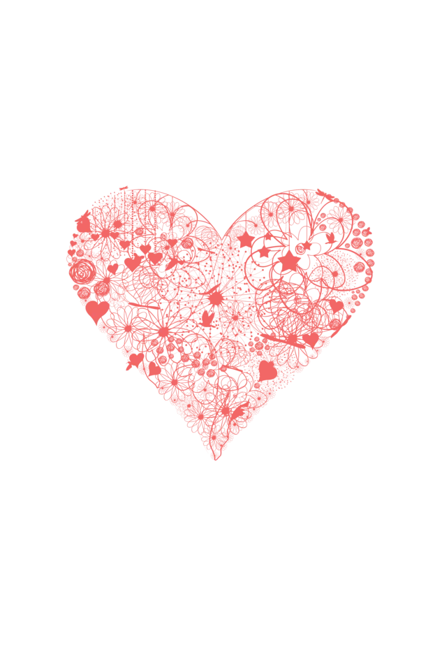 Heart Round Neck Classic T-Shirt