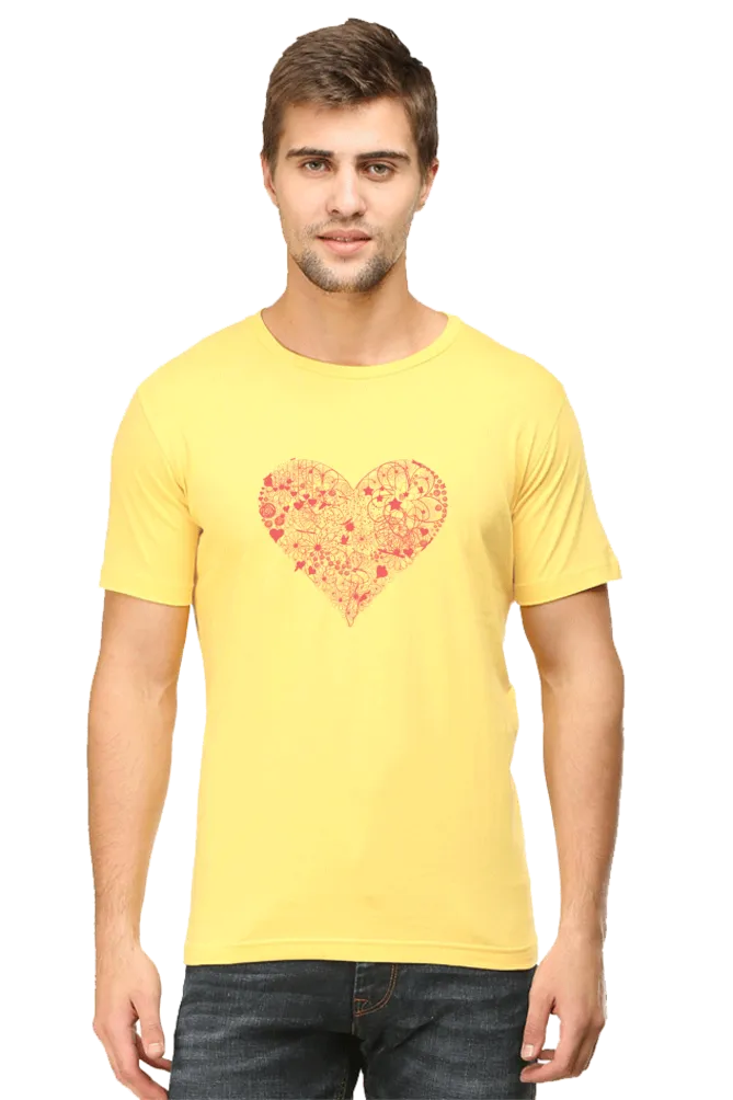 Heart Round Neck Classic T-Shirt