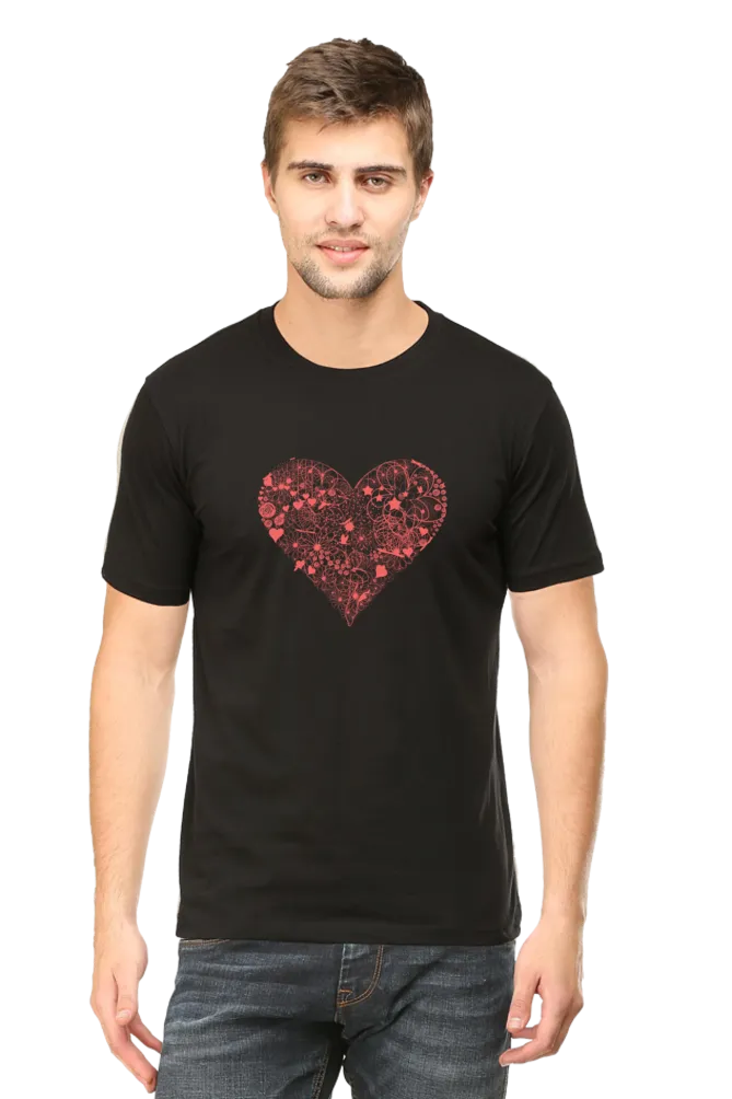 Heart Round Neck Classic T-Shirt