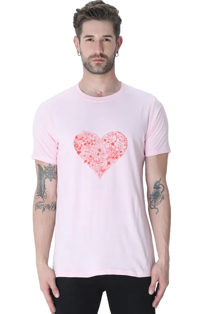 Heart Round Neck Classic T-Shirt