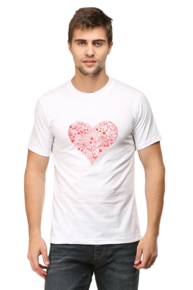 Heart Round Neck Classic T-Shirt