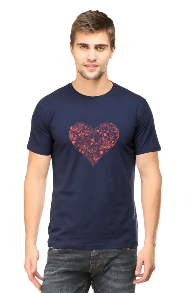 Heart Round Neck Classic T-Shirt