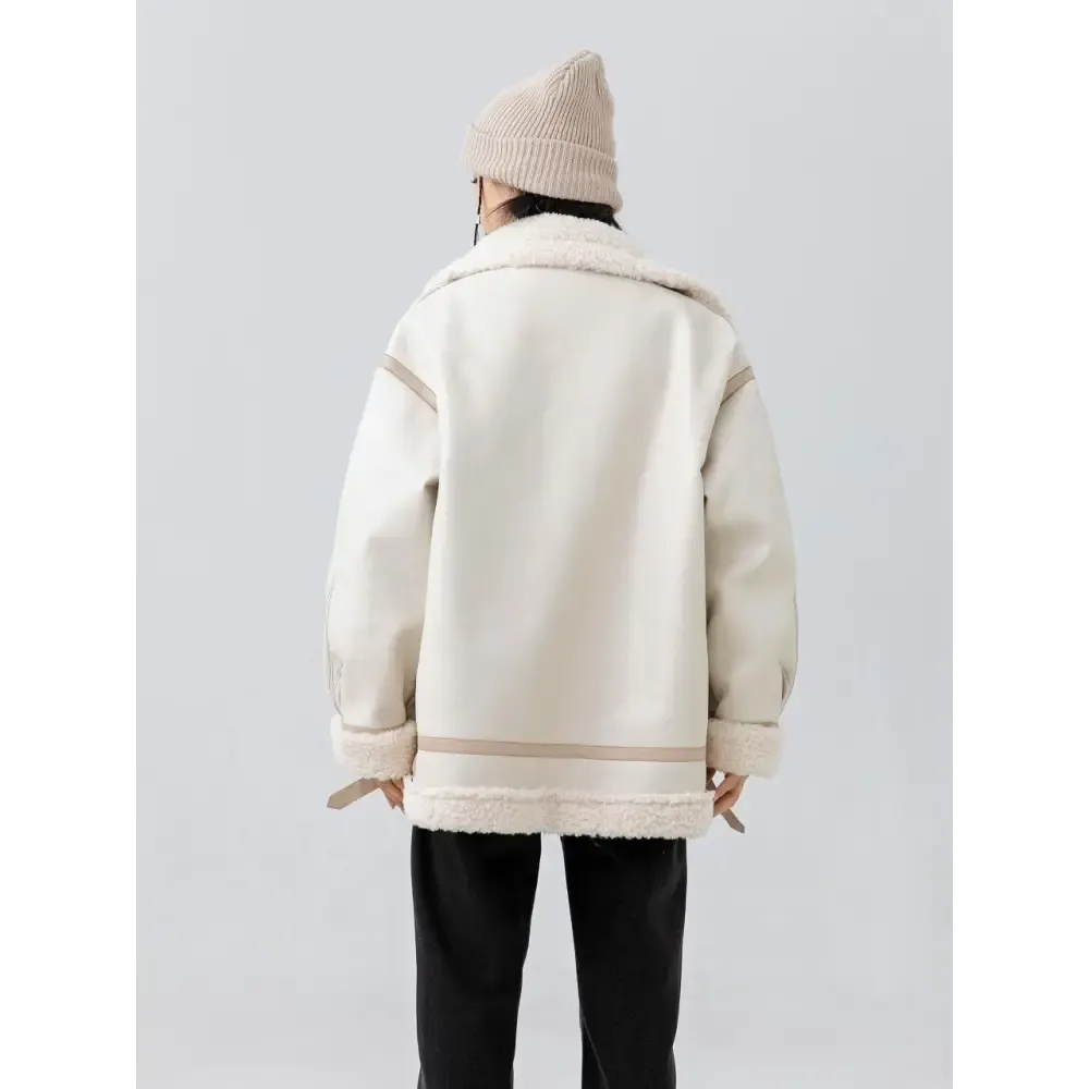 Heated Leather and Fur Jacket from the Y2K Streetwear Collection
