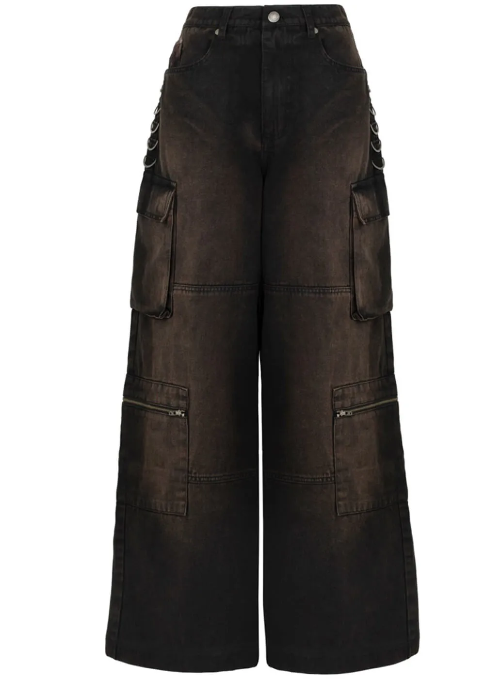 Hell Bunny Cameron Jeans Brown