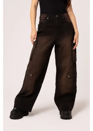 Hell Bunny Cameron Jeans Brown