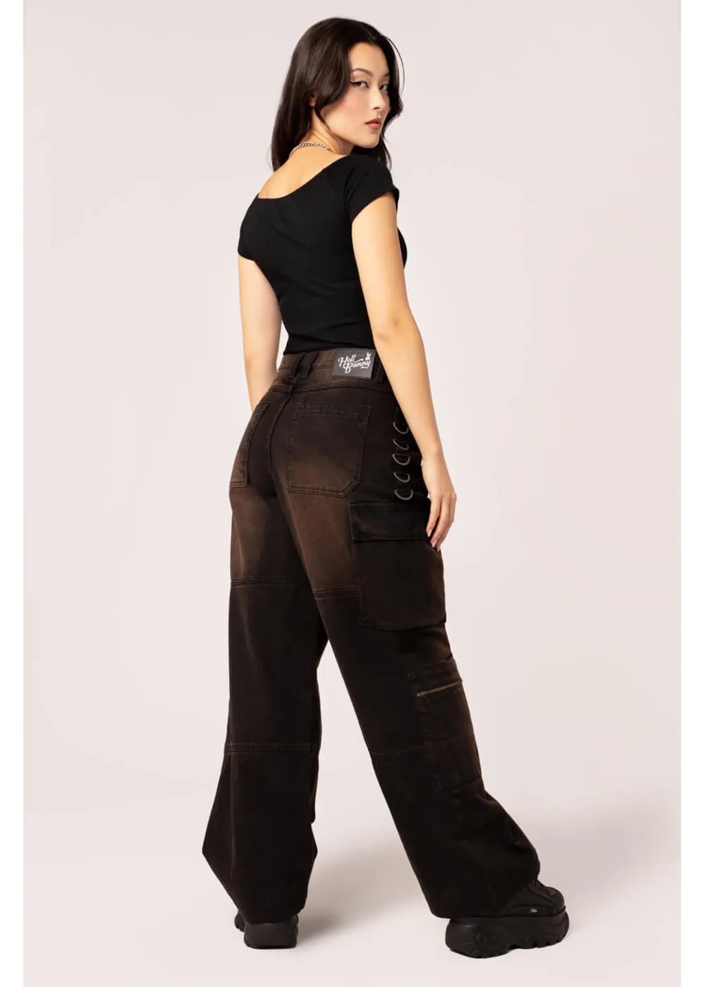 Hell Bunny Cameron Jeans Brown
