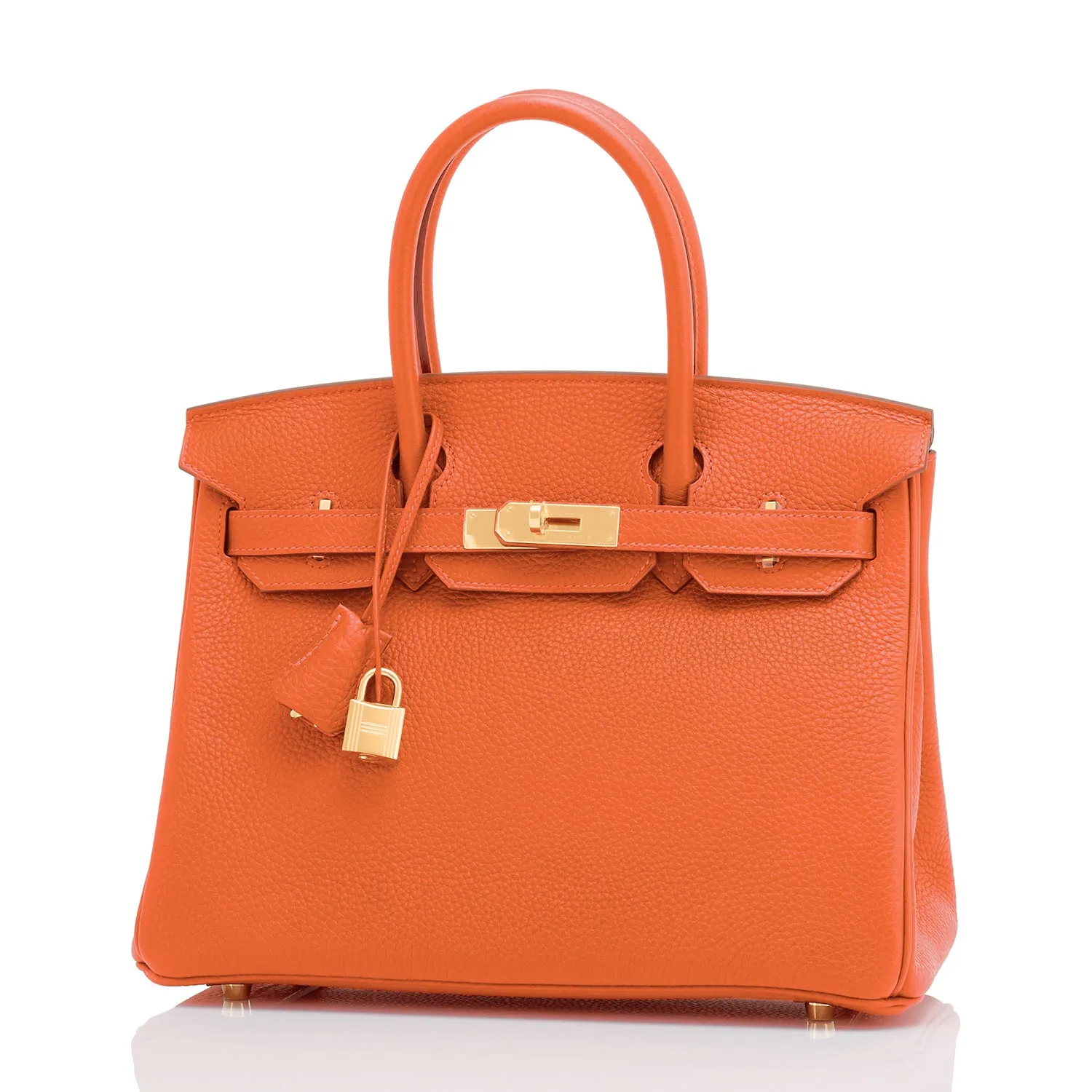 Hermes Feu Orange Birkin 30cm Gold Hardware Y Stamp, 2020