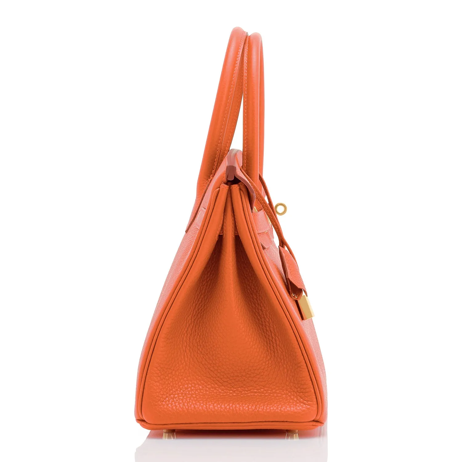 Hermes Feu Orange Birkin 30cm Gold Hardware Y Stamp, 2020