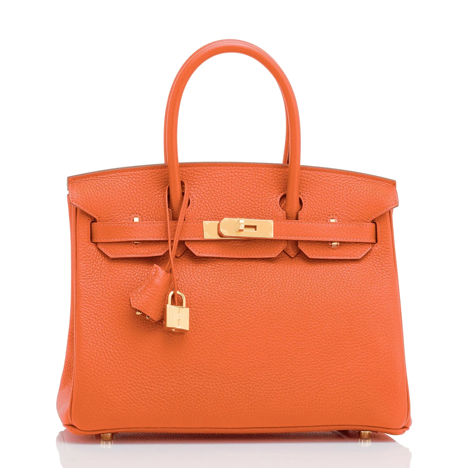 Hermes Feu Orange Birkin 30cm Gold Hardware Y Stamp, 2020