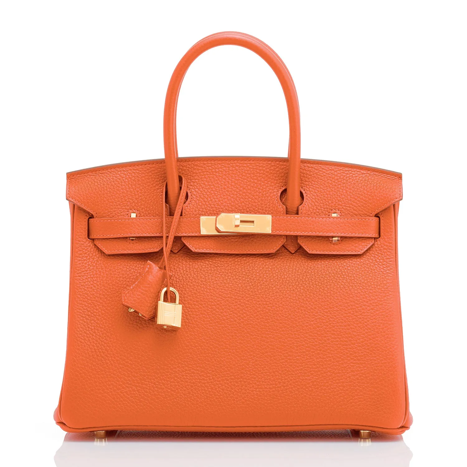 Hermes Feu Orange Birkin 30cm Gold Hardware Y Stamp, 2020