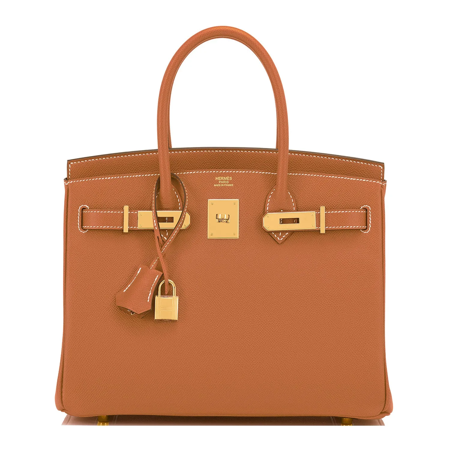 Hermes Gold Camel Tan Birkin 30cm Epsom Gold Hardware