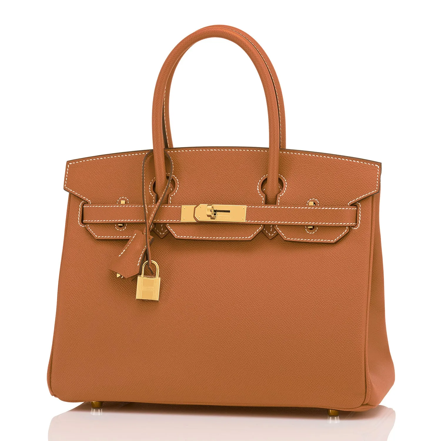 Hermes Gold Camel Tan Birkin 30cm Epsom Gold Hardware
