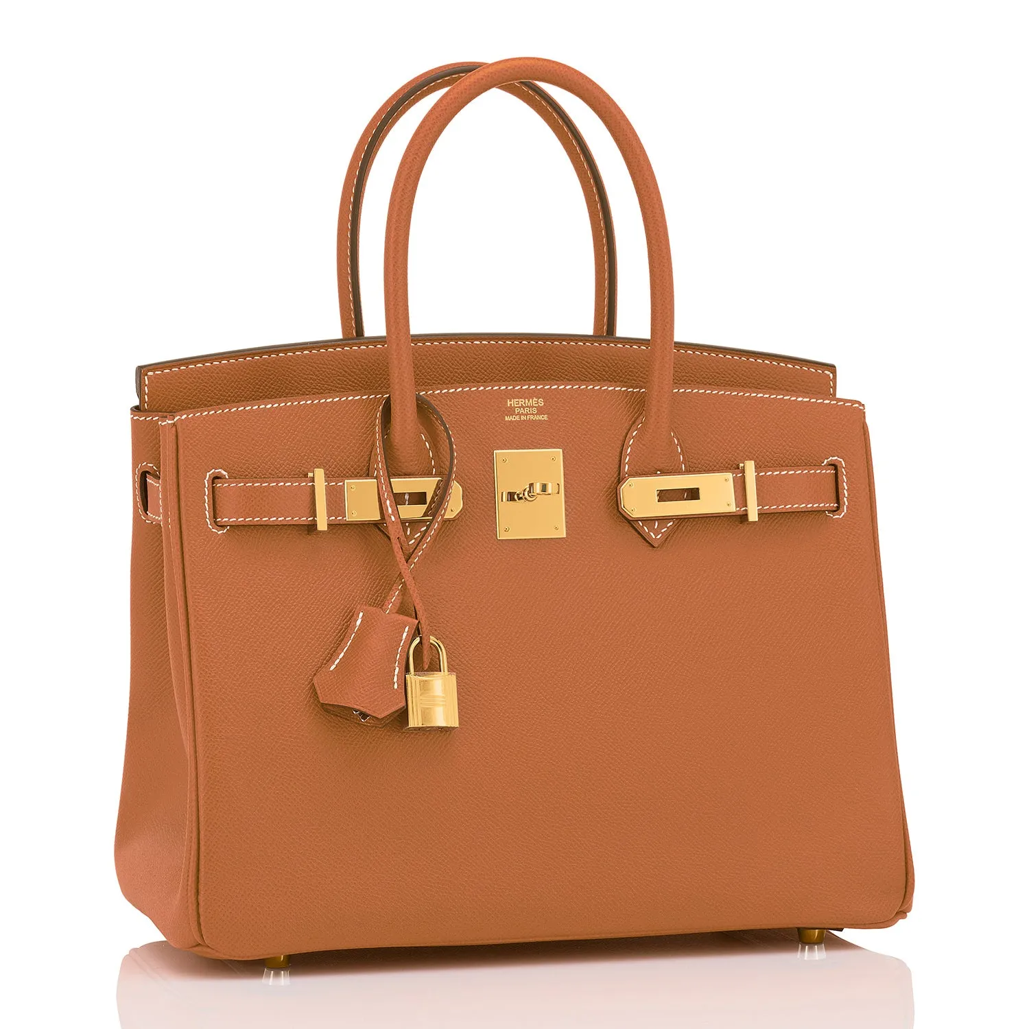 Hermes Gold Camel Tan Birkin 30cm Epsom Gold Hardware