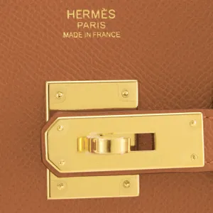 Hermes Gold Camel Tan Birkin 30cm Epsom Gold Hardware