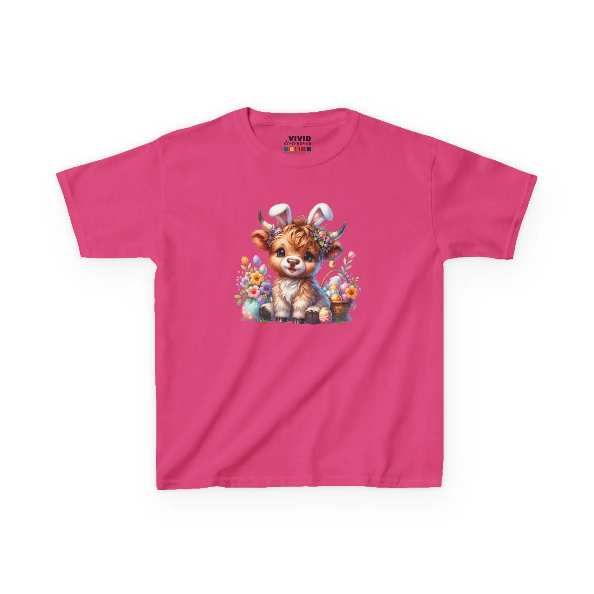 Highland Cow Easter KIDS T-Shirt