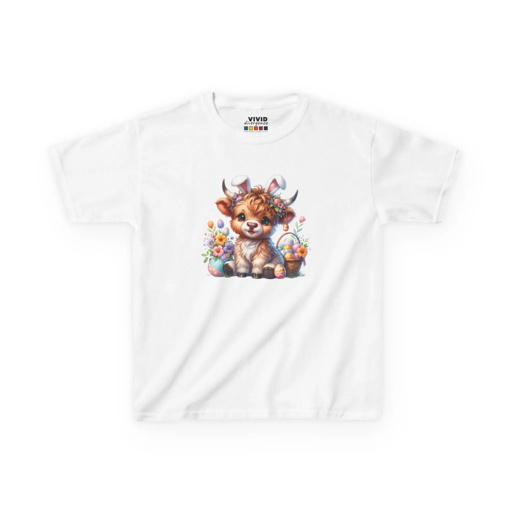 Highland Cow Easter KIDS T-Shirt