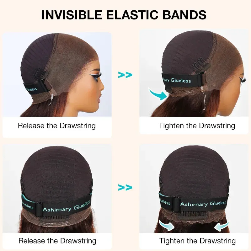 Highlight Straight Invisi Strap Cozy Snug Fit 360 Skin Lace Pre Everthing 360 Lace Glueless Human Hair Wig