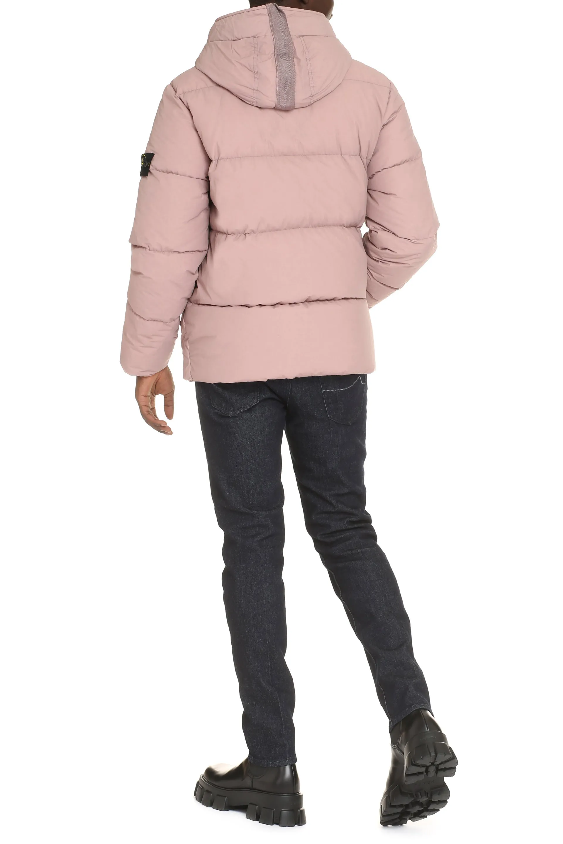 Hooded down jacket