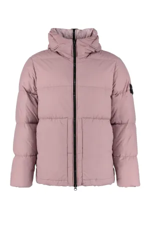 Hooded down jacket