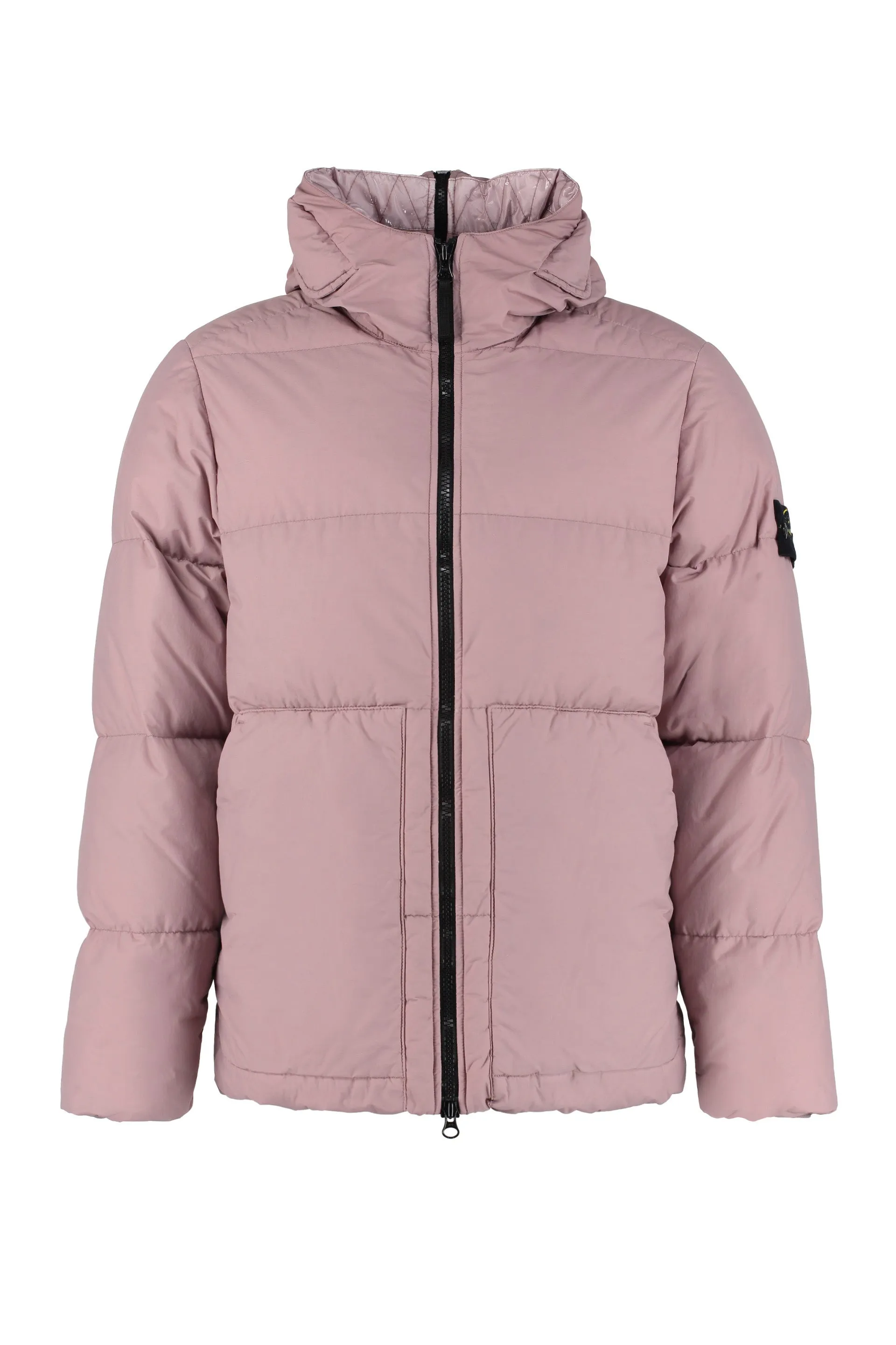 Hooded down jacket