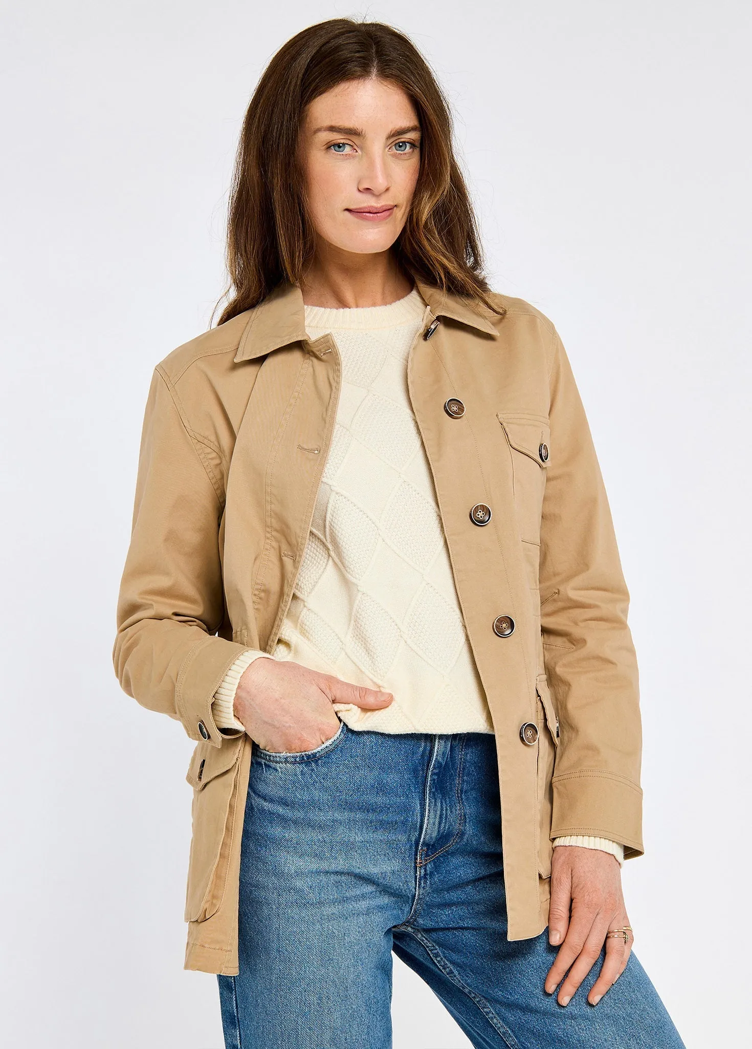 Hudson Ladies' chino field jacket - Sand