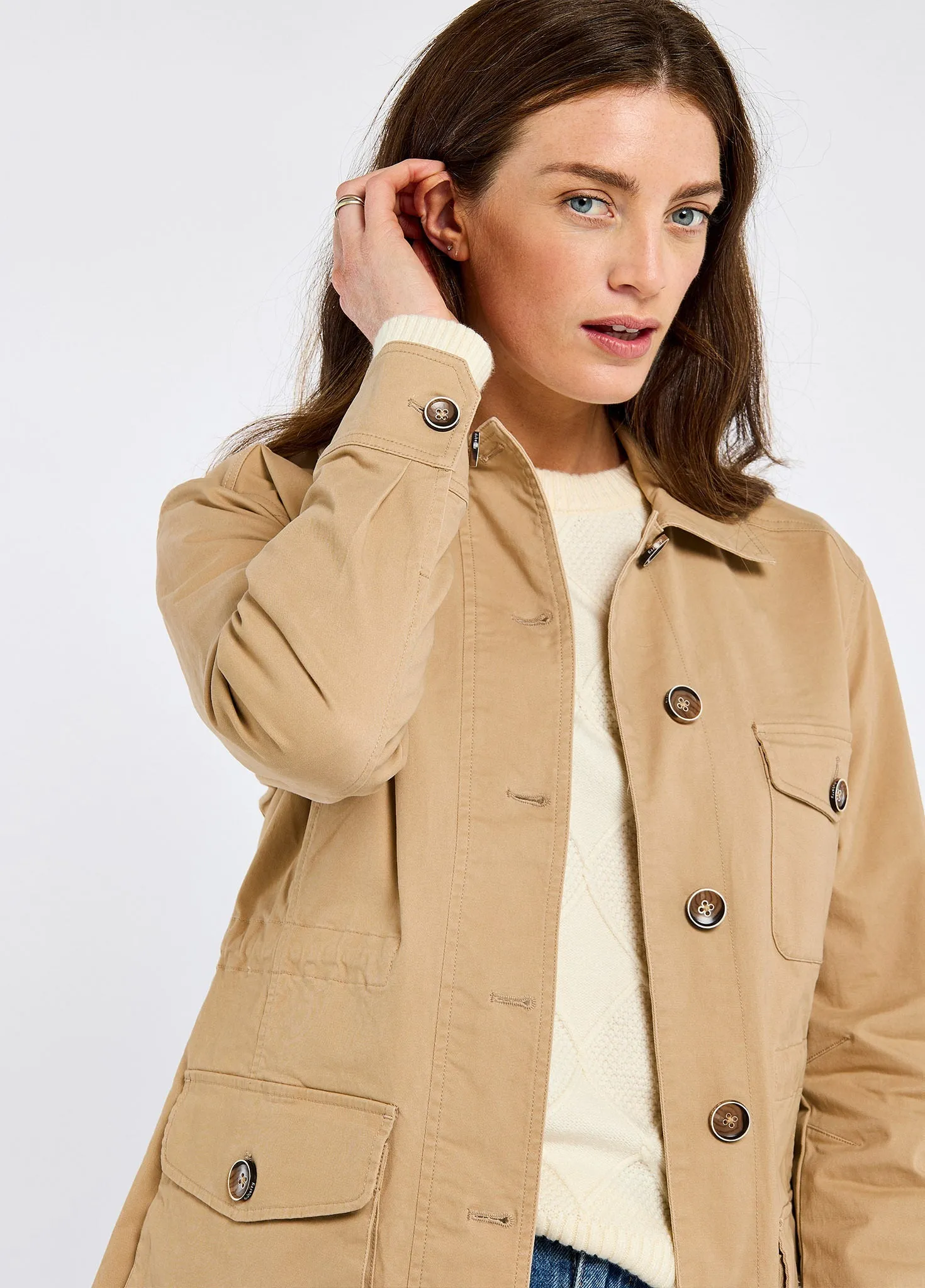 Hudson Ladies' chino field jacket - Sand