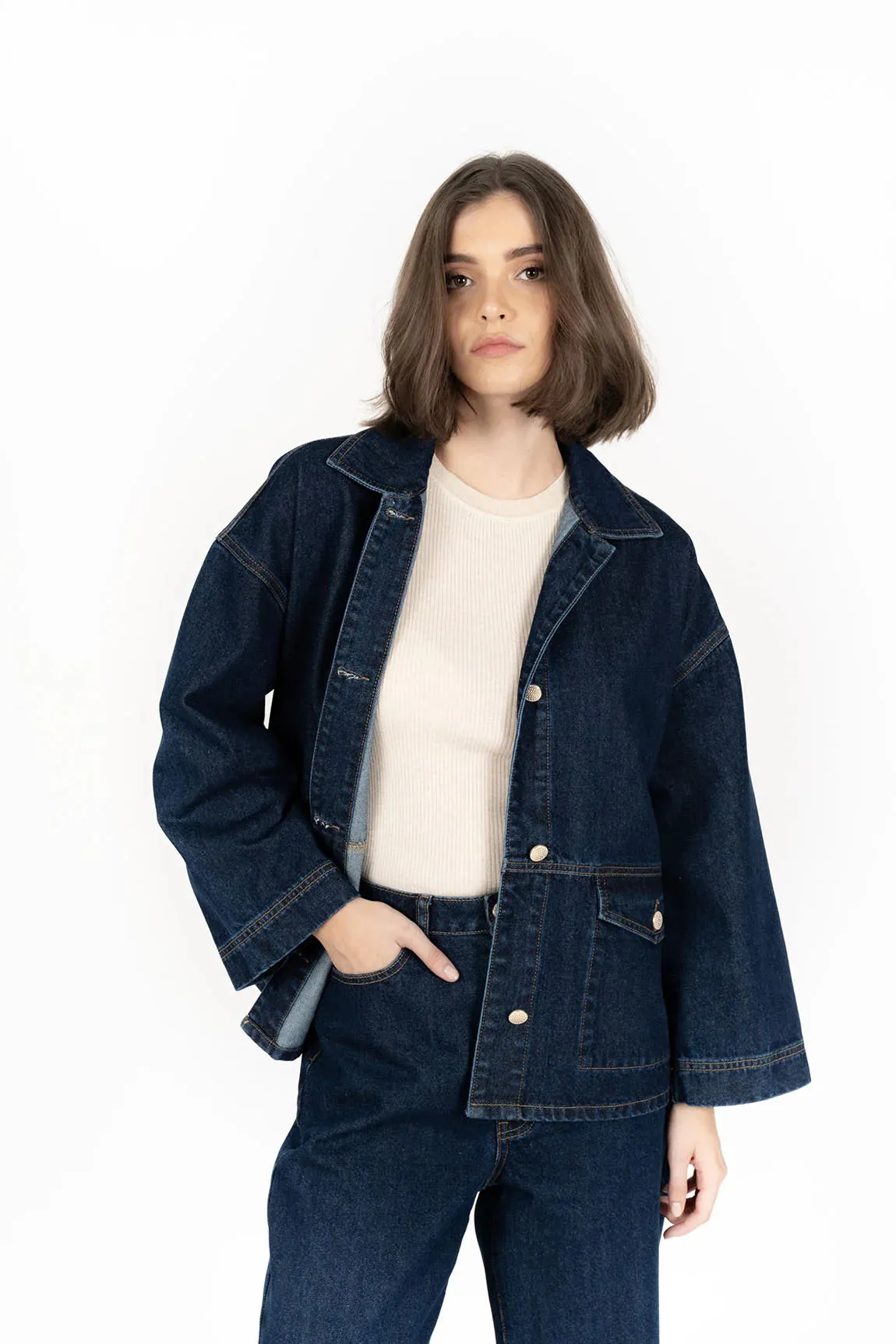Humidity Loz Jacket | Dark Blue Denim