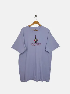 'I Feel Better After I Wine A Little' Vintage T-Shirt Size XL-2XL