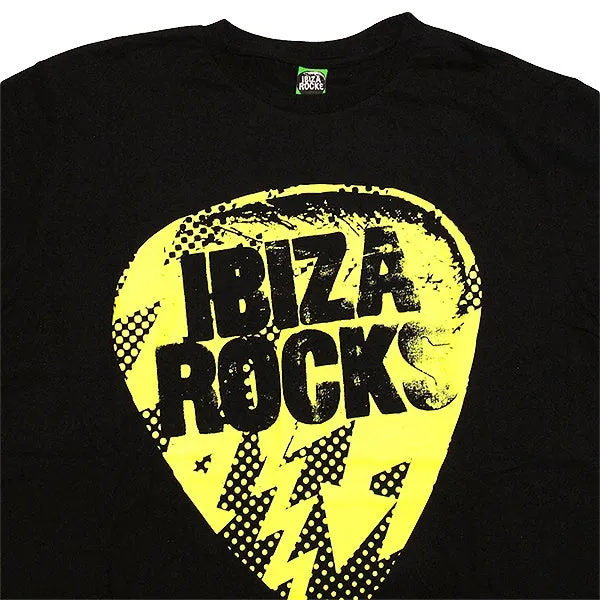 Ibiza Rocks Plec Off Slogan Men's Black T-Shirt