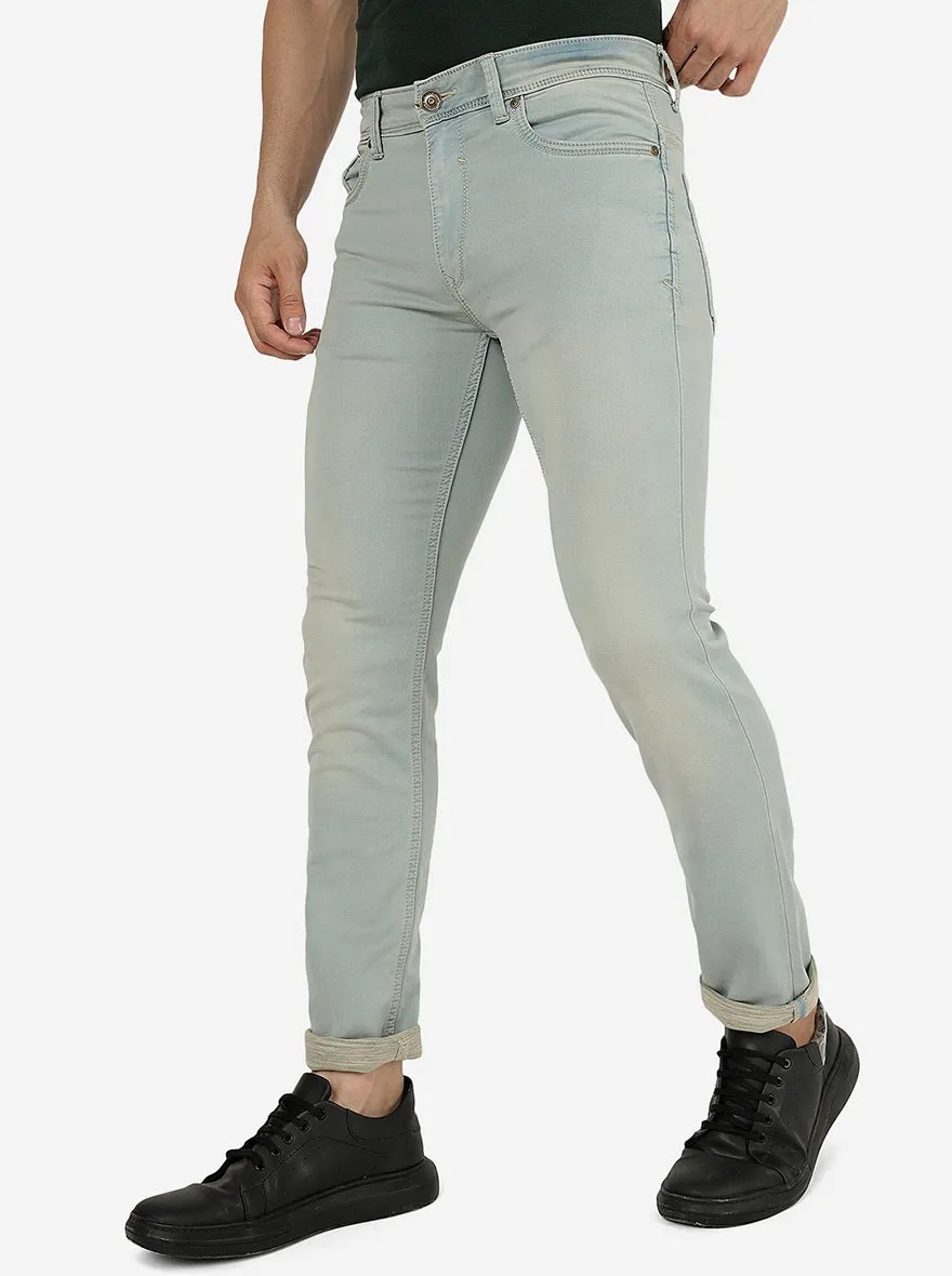 Ice Blue Washed Slim Fit Jeans | JadeBlue
