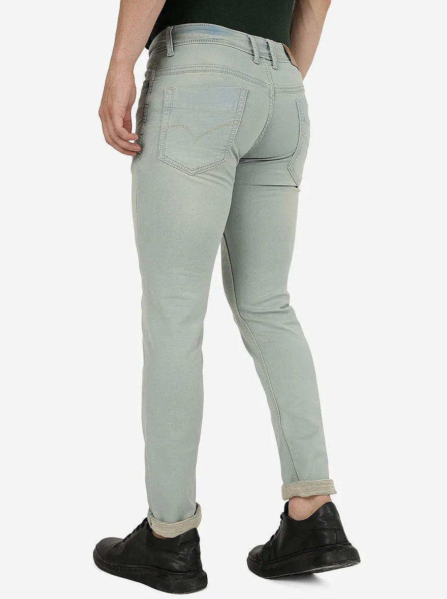 Ice Blue Washed Slim Fit Jeans | JadeBlue