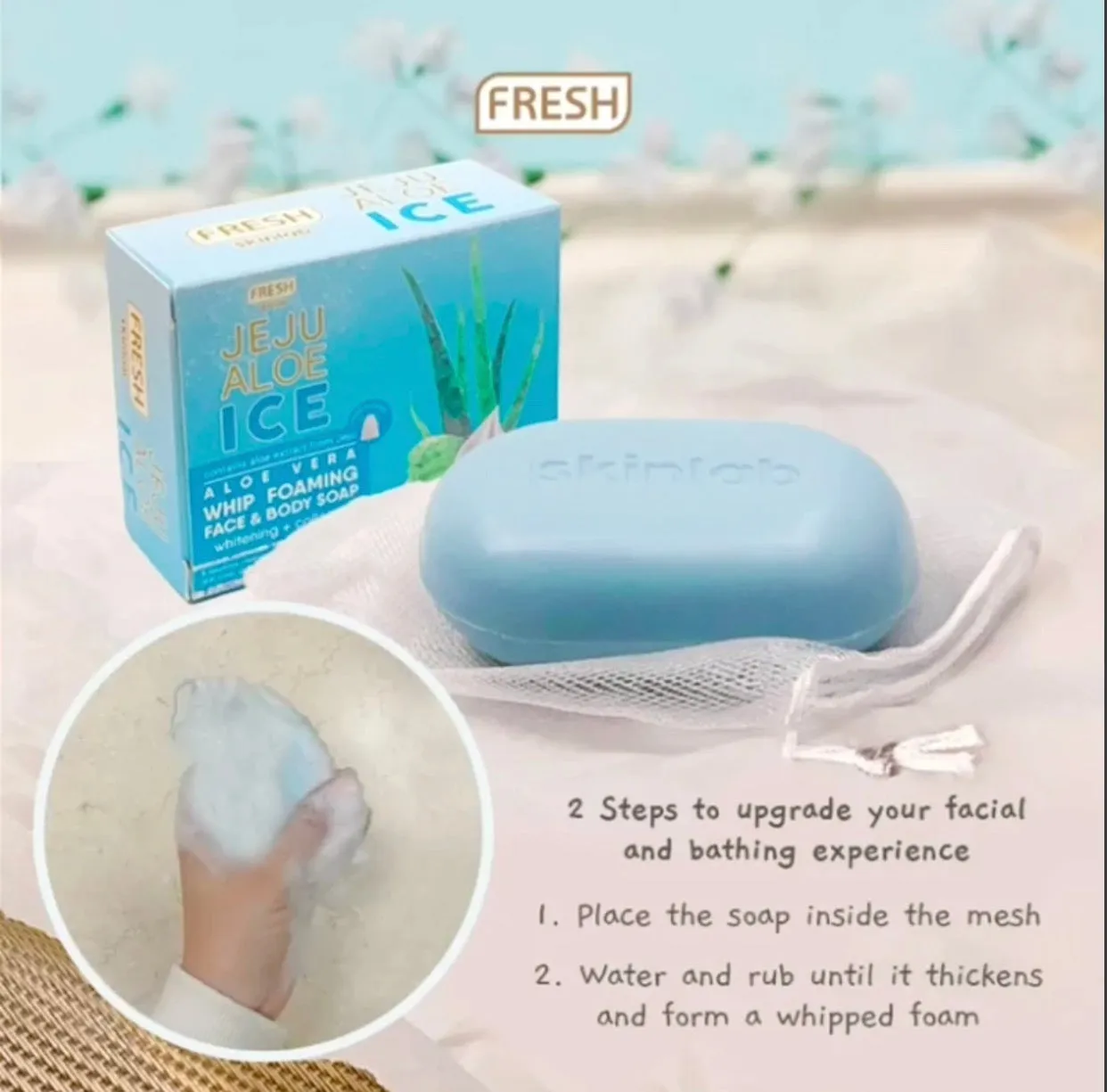 Jeju Aloe Ice Whipped Face & Body Soap