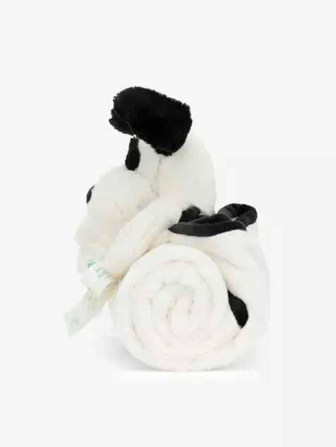 Jellycat Bashful Black & Cream Puppy Blankie