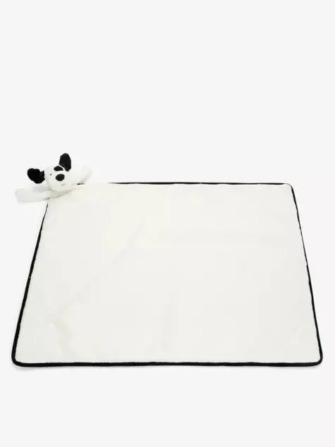 Jellycat Bashful Black & Cream Puppy Blankie