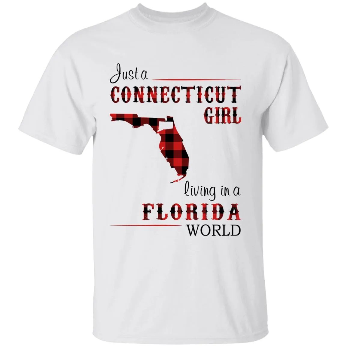 Just A Connecticut Girl Living In A Florida World T-shirt