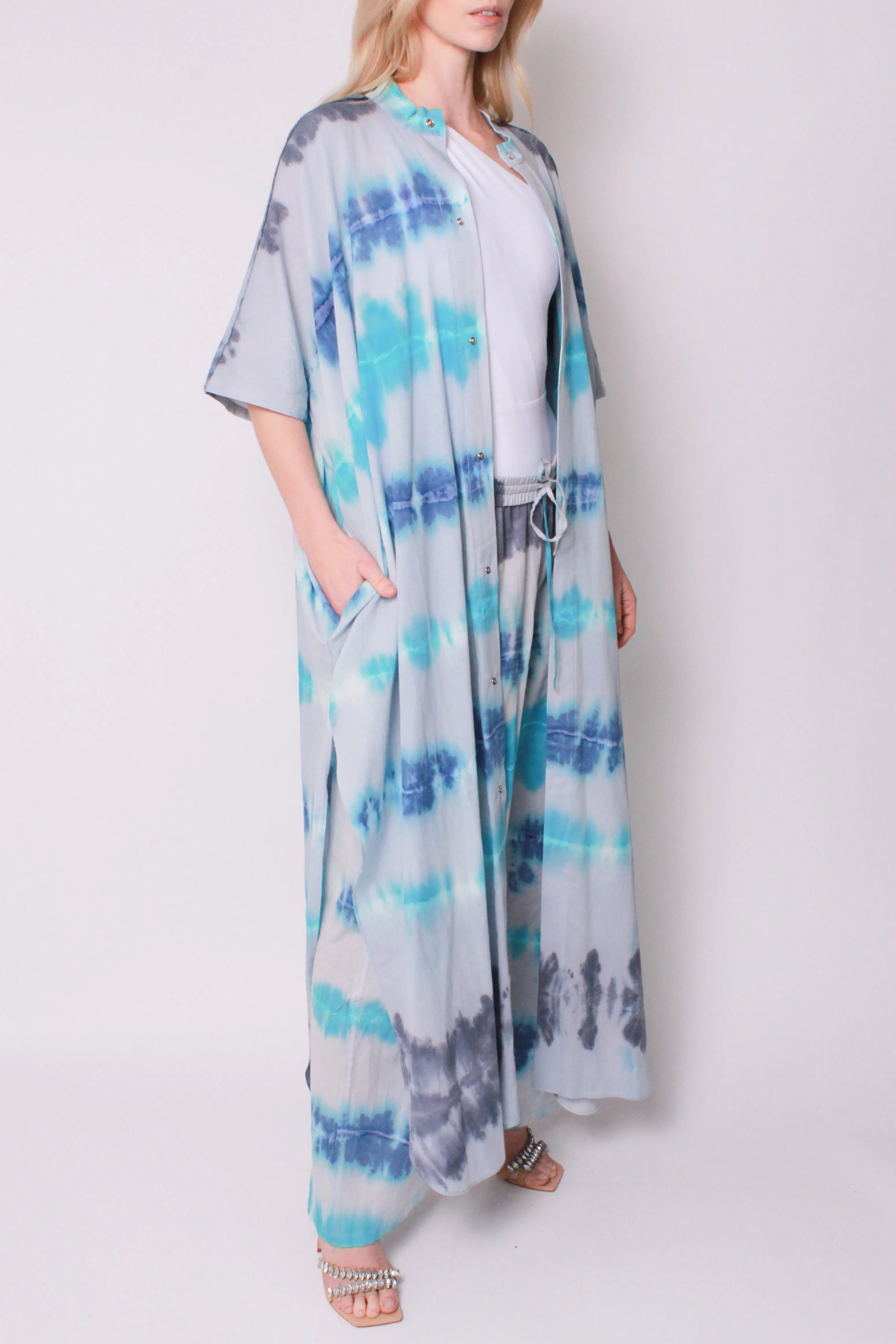 Kaftan Maxi in Tidal Tie-Dye