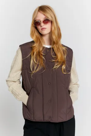 Karen Walker Quilted Voyager Vest // Mahogany