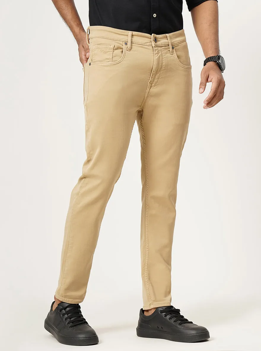 Khaki Washed Rider Fit Jeans | JadeBlue
