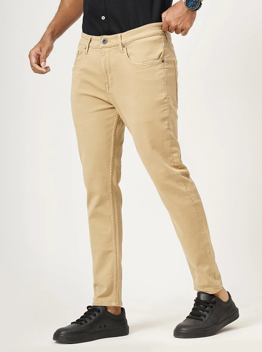 Khaki Washed Rider Fit Jeans | JadeBlue