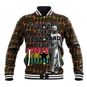 Kwame Nkrumah Ghana Baseball Jacket Kente Pattern African TS04