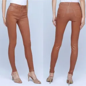 L'AGENCE Marguerite High Rise Java Coated Skinny Jeans Size 26