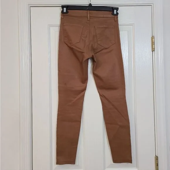L'AGENCE Marguerite High Rise Java Coated Skinny Jeans Size 26