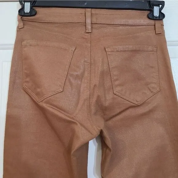 L'AGENCE Marguerite High Rise Java Coated Skinny Jeans Size 26
