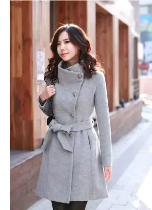 Lapel Manteau Long Overcoat