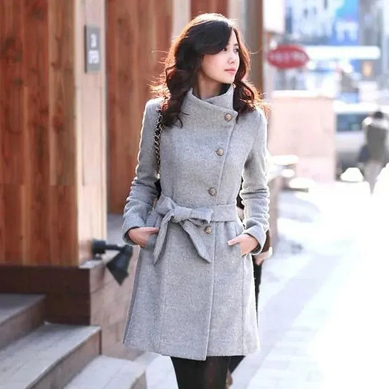 Lapel Manteau Long Overcoat