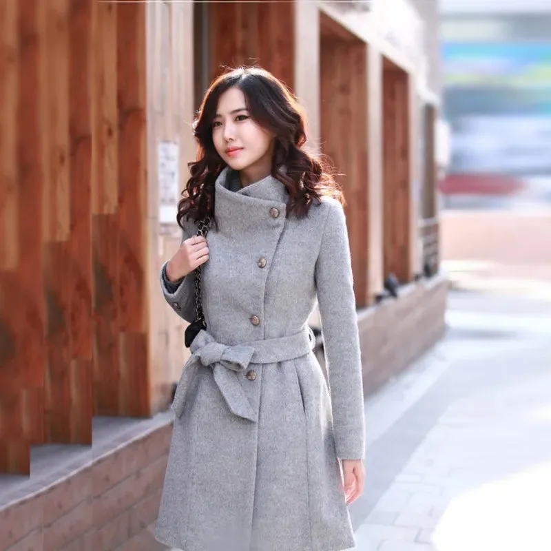 Lapel Manteau Long Overcoat